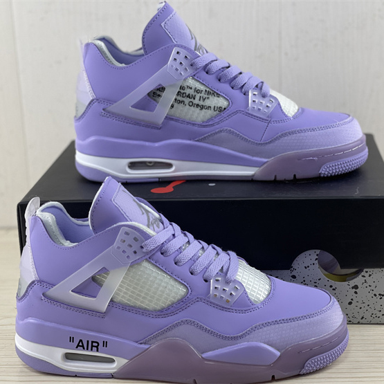 Off White x Air Jordan 4 Sneakers  - DesignerGu