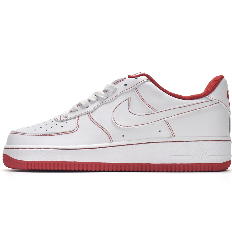 Nike Air Force 1 Low Contrast Stitch Red Sneaker   CV1724-100  - DesignerGu