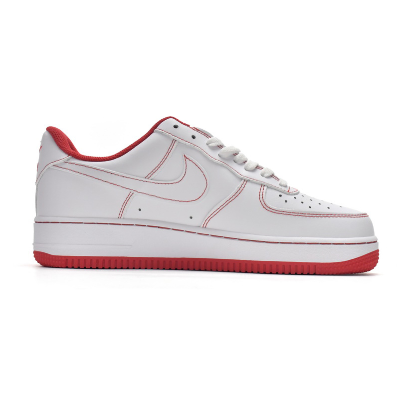 Nike Air Force 1 Low Contrast Stitch Red Sneaker   CV1724-100  - DesignerGu