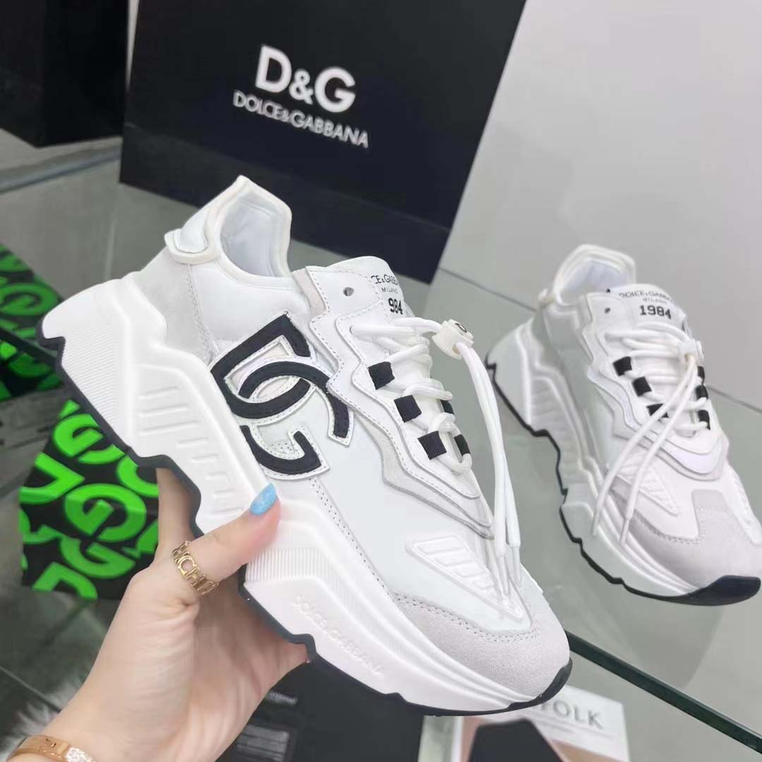 Dolce & Gabbana Mixed-Material Daymaster Sneakers - DesignerGu