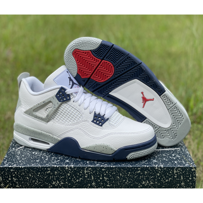 Air Jordan 4“Midnight Navy” Sneakers     DH6927-140 - DesignerGu