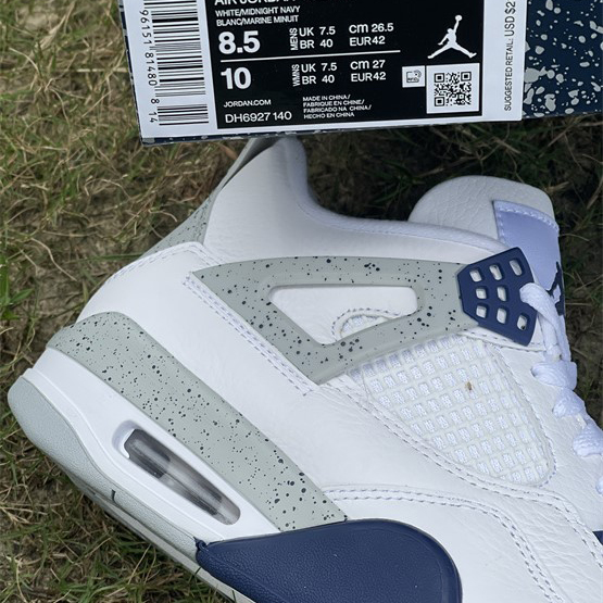 Air Jordan 4“Midnight Navy” Sneakers     DH6927-140 - DesignerGu