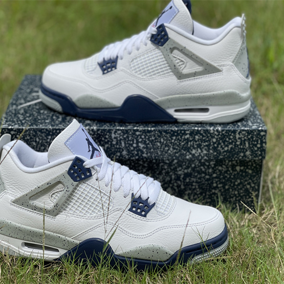 Air Jordan 4“Midnight Navy” Sneakers     DH6927-140 - DesignerGu