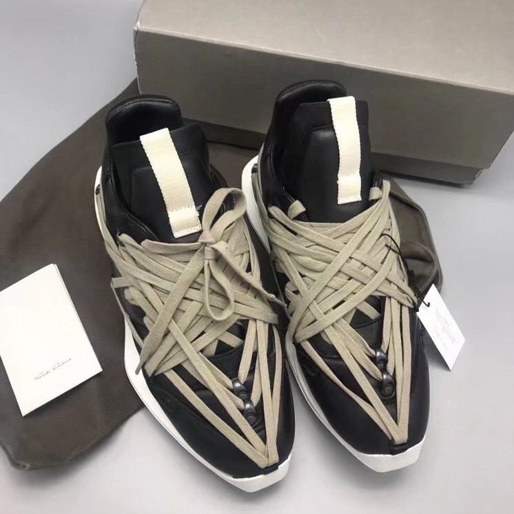 Rick Owens Mega Lace Runner Sneakers - DesignerGu