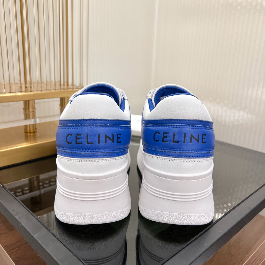 Celine Block Sneakers With Wedge Outsole In Clafskin    - DesignerGu