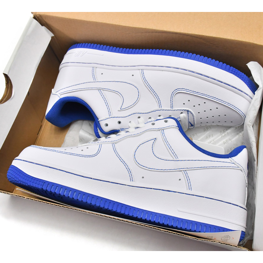 Nike Air Force 1 Low Contrast Stitch Blue Sneaker   CV1724-101 - DesignerGu