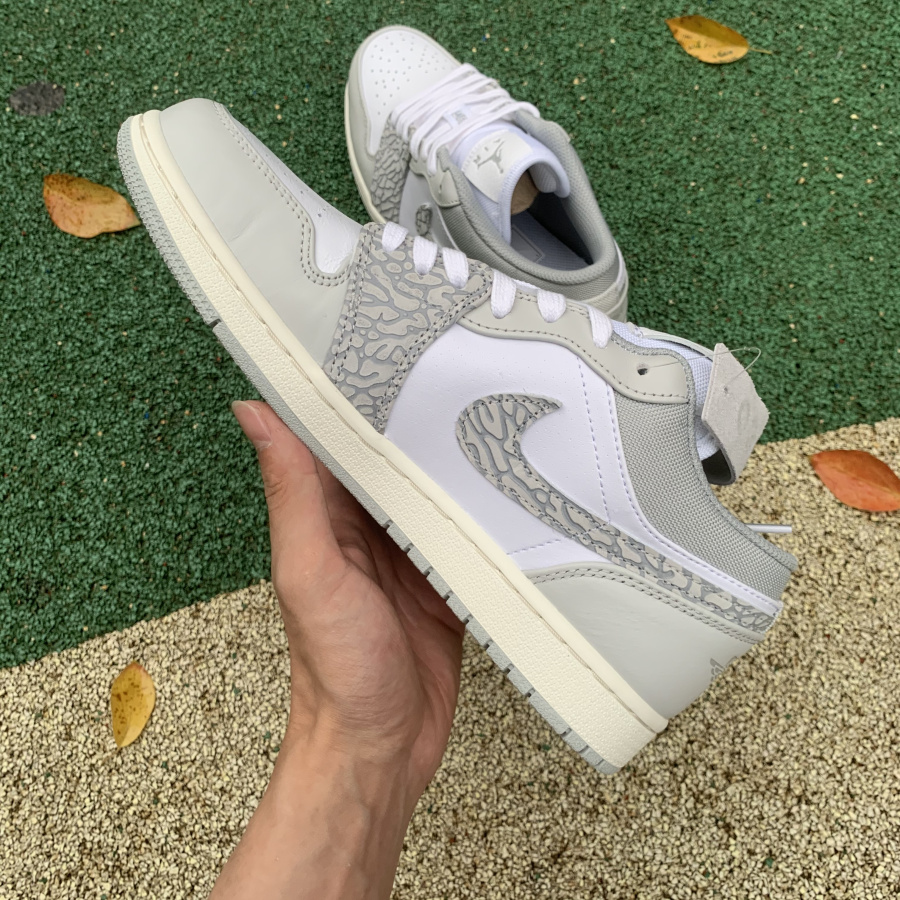 Air Jordan AJ1 low PRM Elephant Print Sneaker     DH4269-100 - DesignerGu