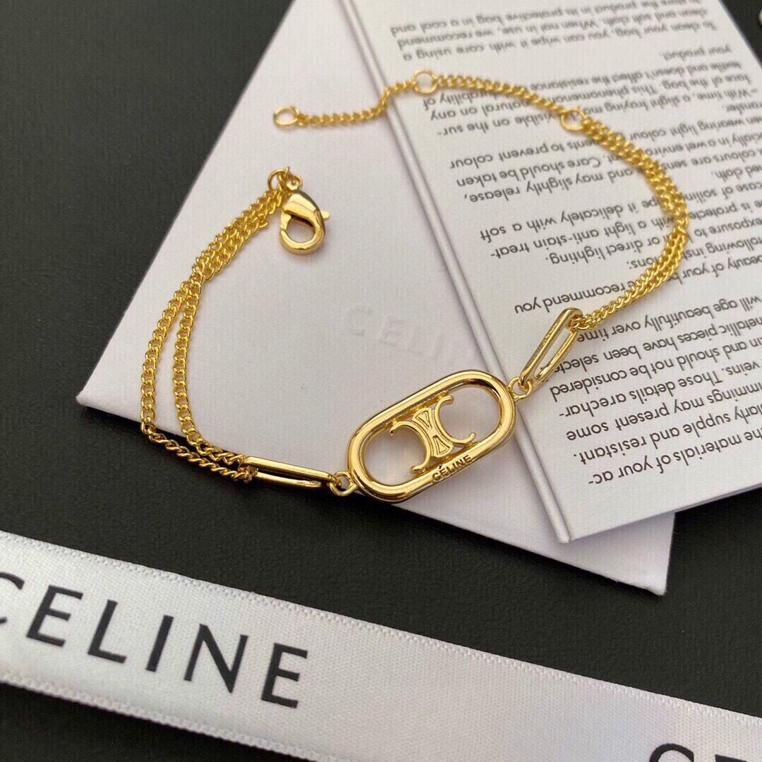 Celine Maillon Triomphe Bracelet In Brass With Gold Finish - DesignerGu