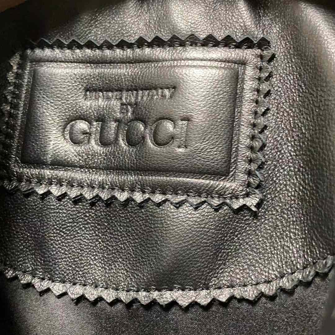 Gucci GG Leather Biker Jacket - DesignerGu