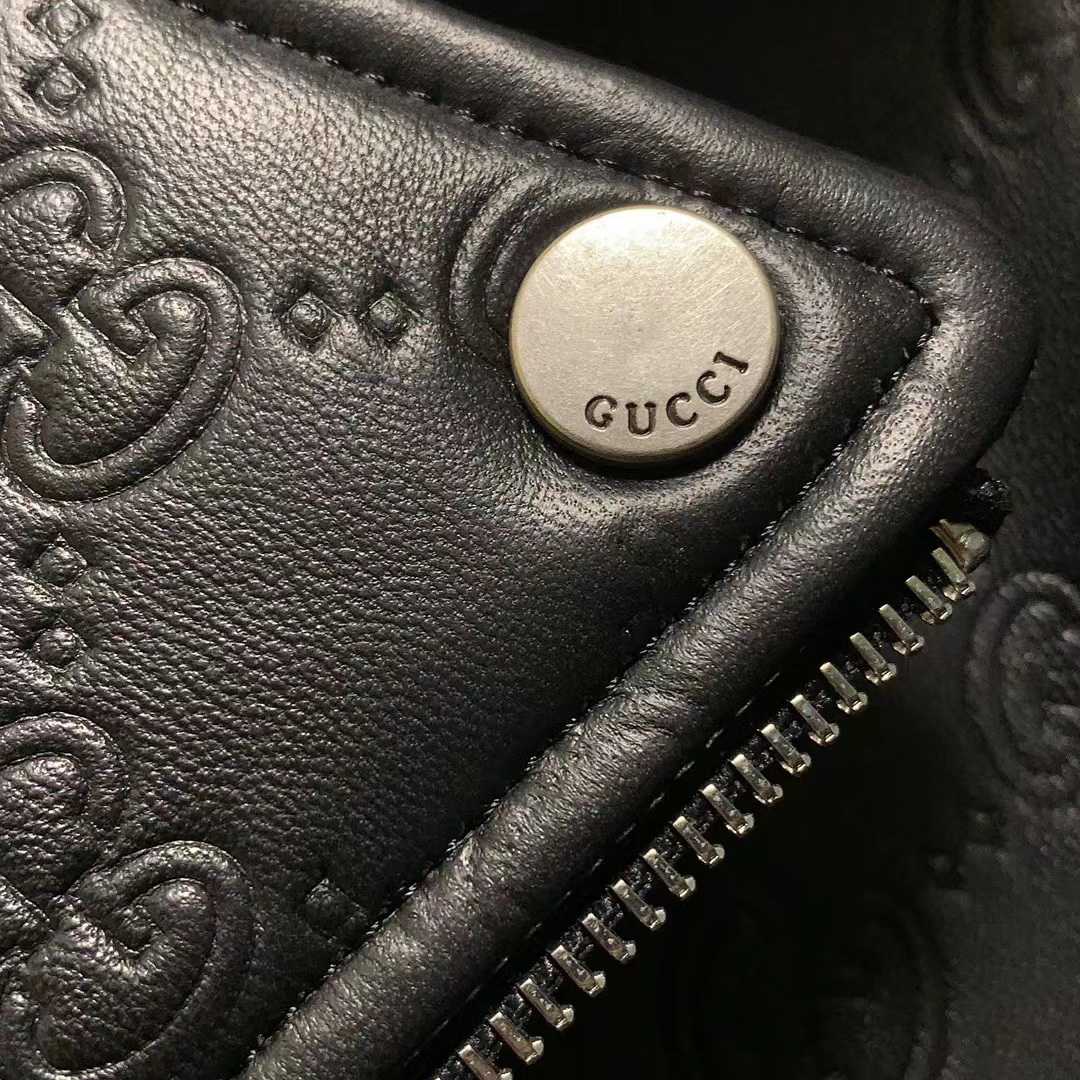 Gucci GG Leather Biker Jacket - DesignerGu