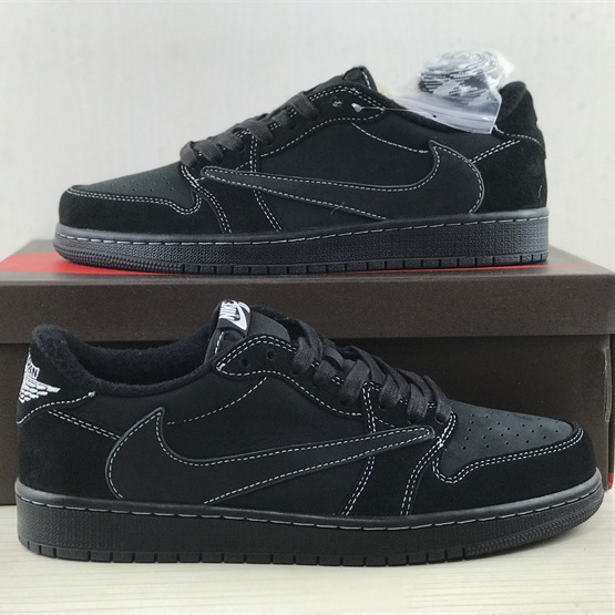 Travis Scott x Air Jordan 1 Low OG “Black Phantom” Sneaker   DM7866-001 - DesignerGu