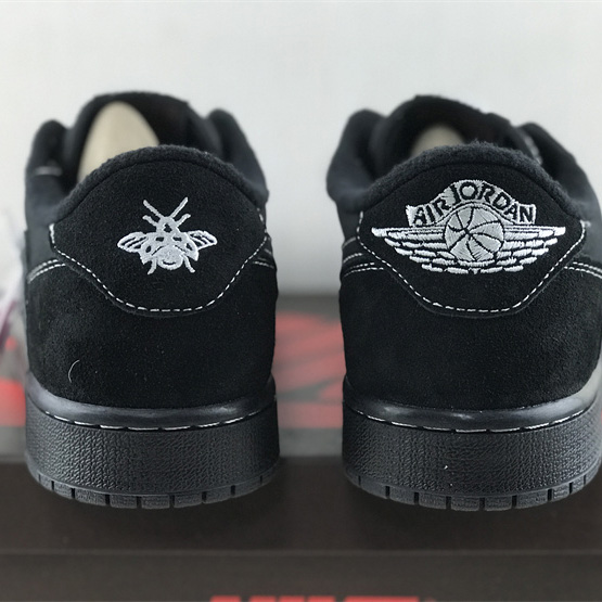 Travis Scott x Air Jordan 1 Low OG “Black Phantom” Sneaker   DM7866-001 - DesignerGu