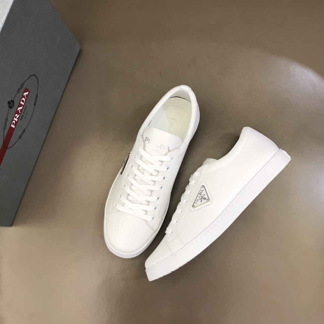 Prada Brushed Leather Sneakers(upon uk size) - DesignerGu