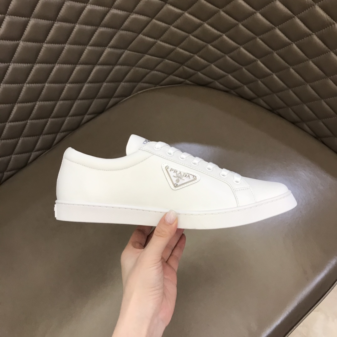 Prada Brushed Leather Sneakers(upon uk size) - DesignerGu