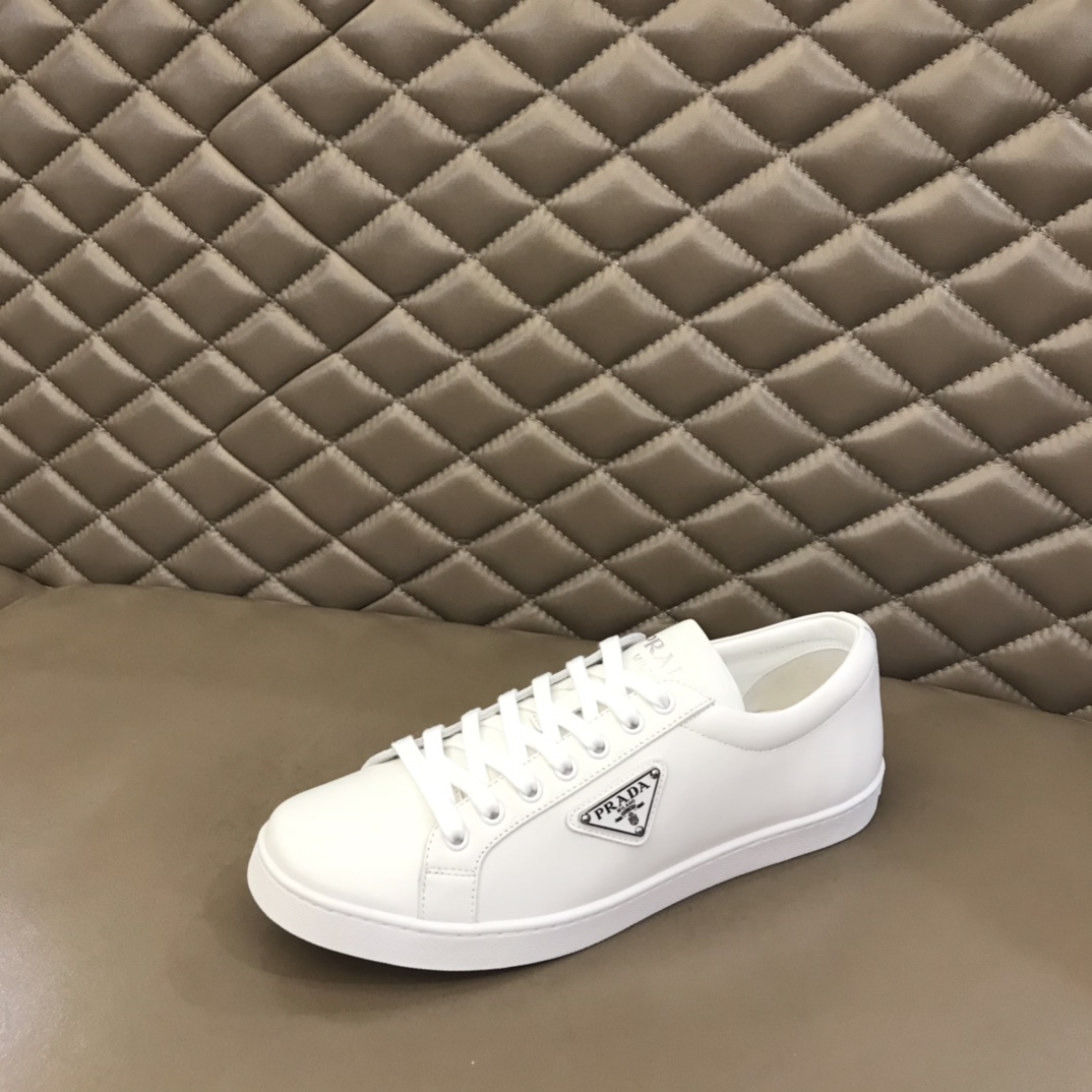 Prada Brushed Leather Sneakers(upon uk size) - DesignerGu