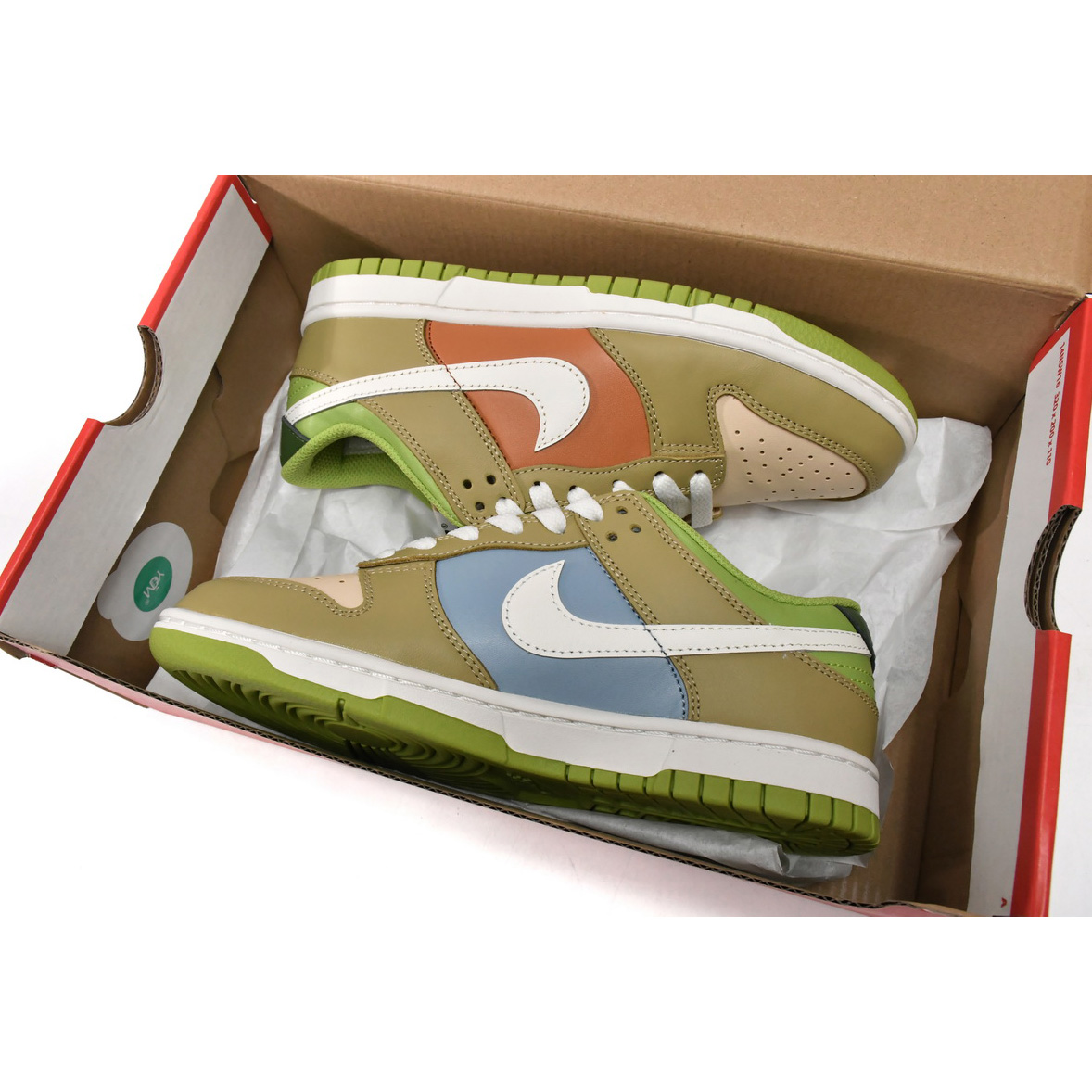  Nike Dunk Low Brown Veail Sail Vivid Green Sneaker    DV9108-711 - DesignerGu