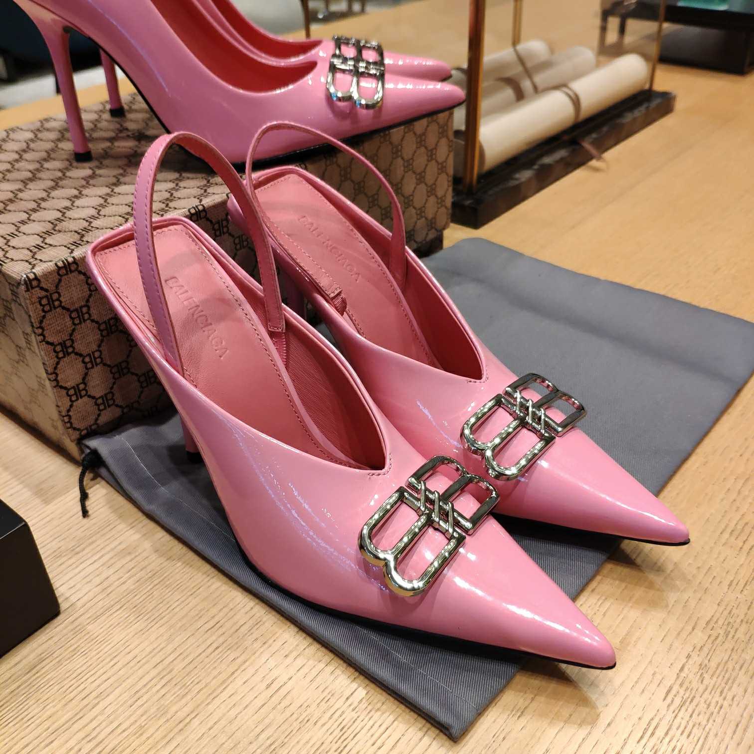 Balenciaga BB Leather Pumps - DesignerGu