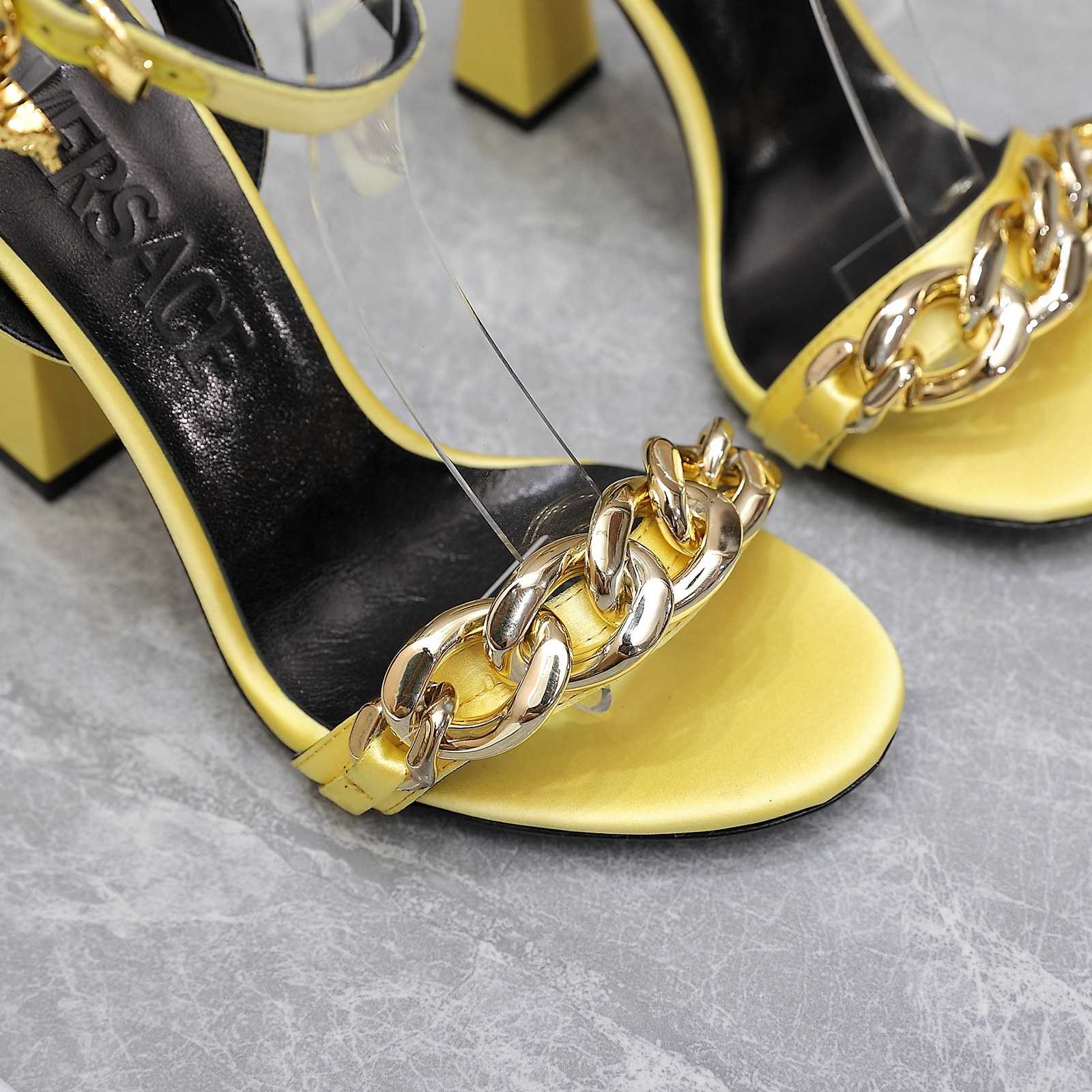 Versace Medusa Chain High Heel Sandals - DesignerGu