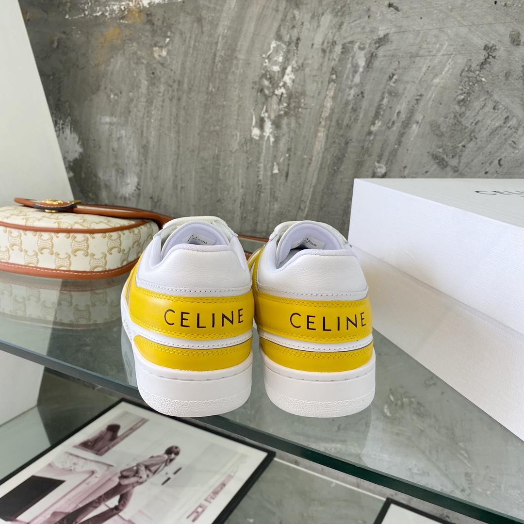 Celine Trainer Low Lace-Up Sneaker In Calfskin - DesignerGu