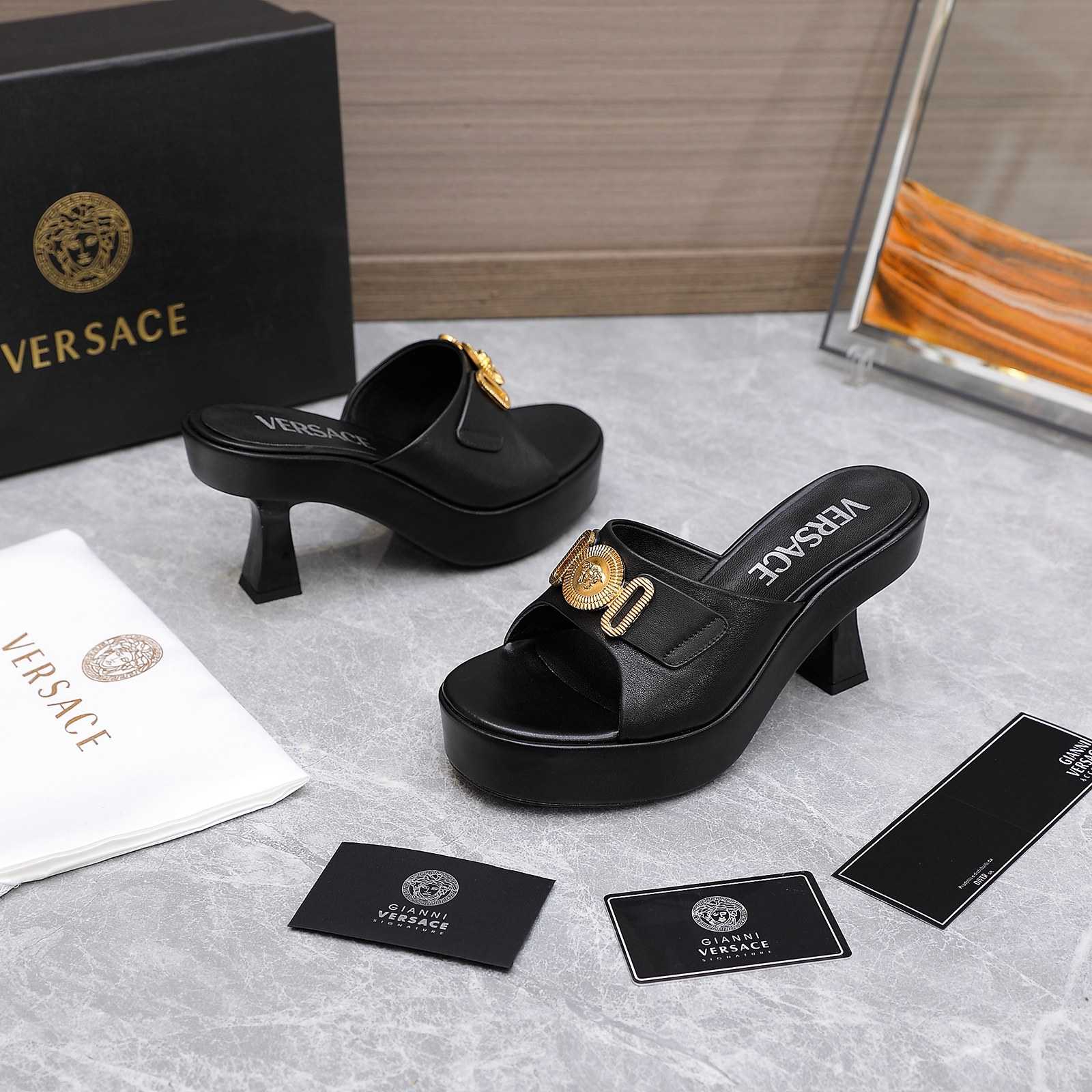 Versace Medusa Biggie Crystal Mules - DesignerGu