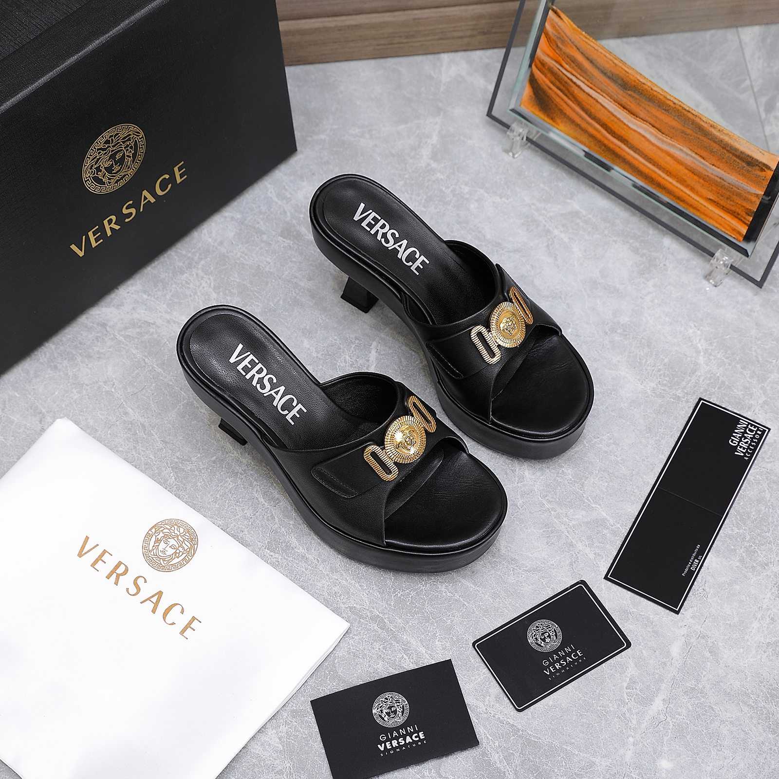 Versace Medusa Biggie Crystal Mules - DesignerGu