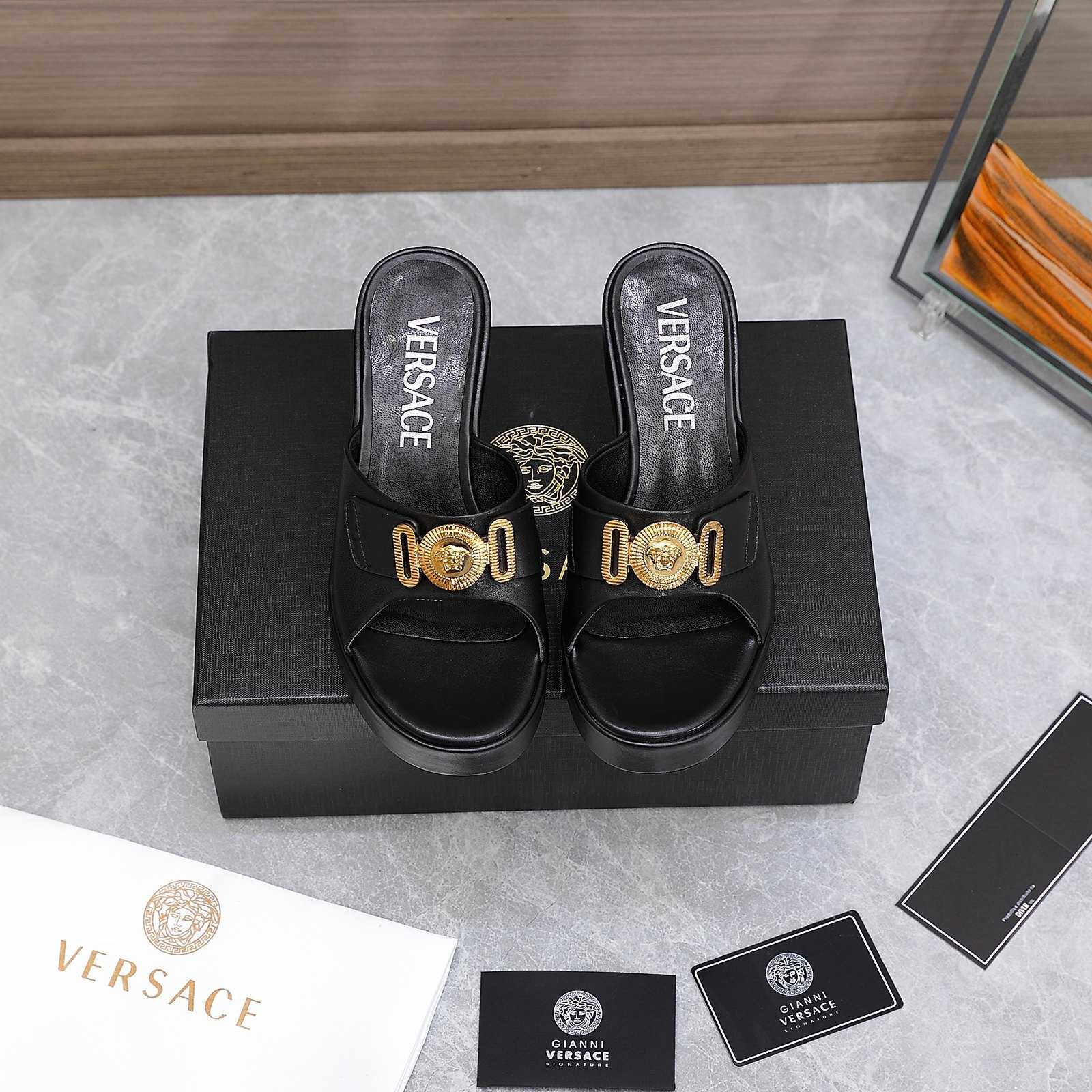 Versace Medusa Biggie Crystal Mules - DesignerGu