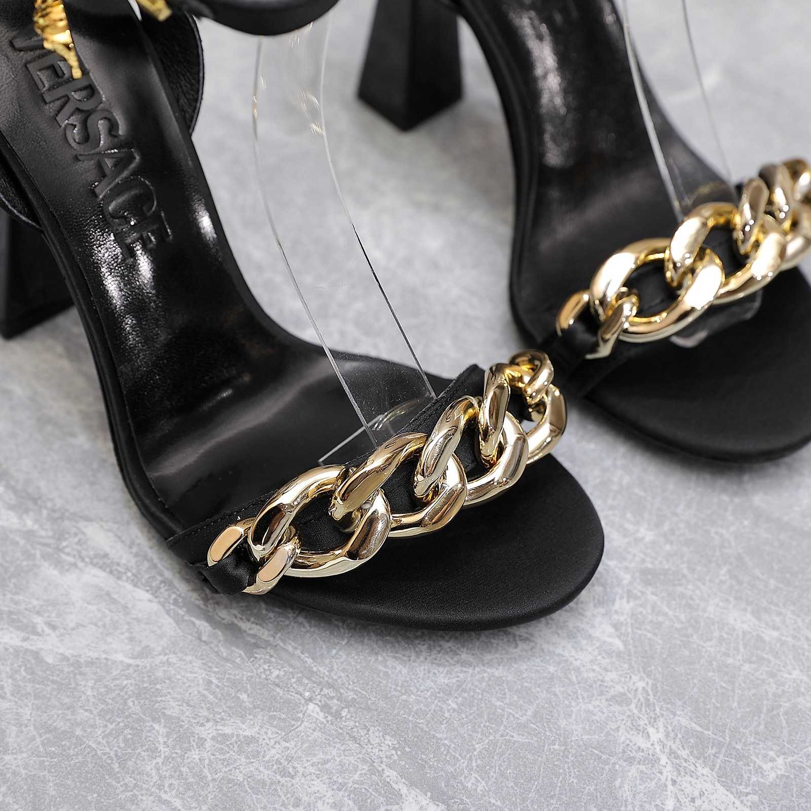 Versace Medusa Chain High Heel Sandals - DesignerGu