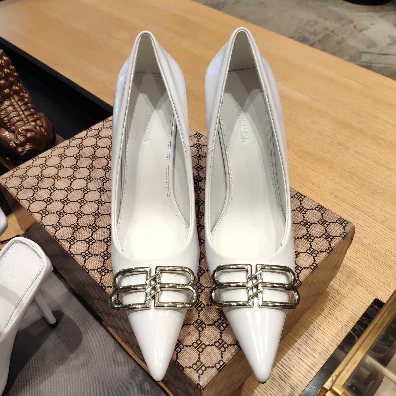 Balenciaga BB Leather Pumps - DesignerGu