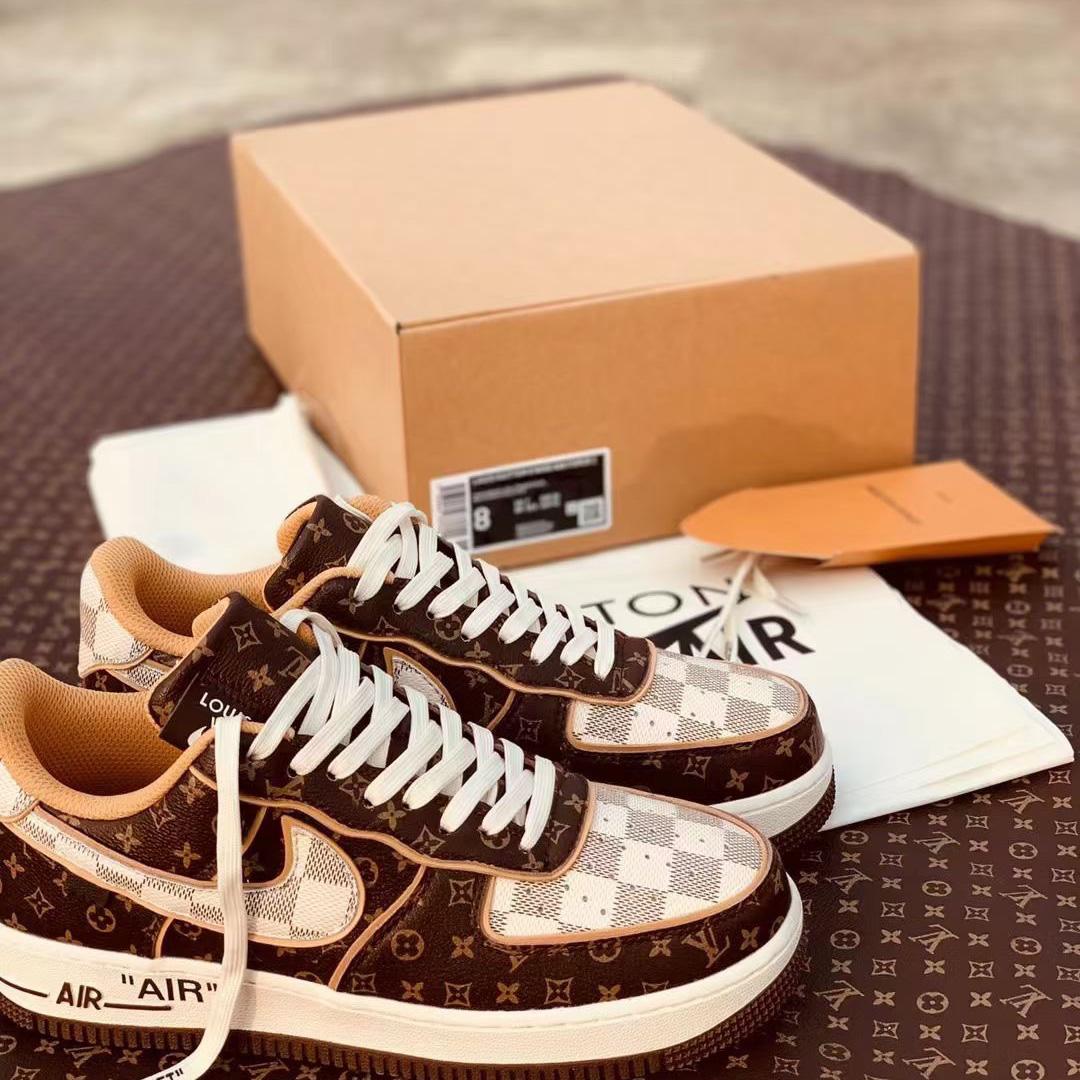 Louis Vuitton x Nike Air Force 1 Sneaker(Upon UK Size) - DesignerGu