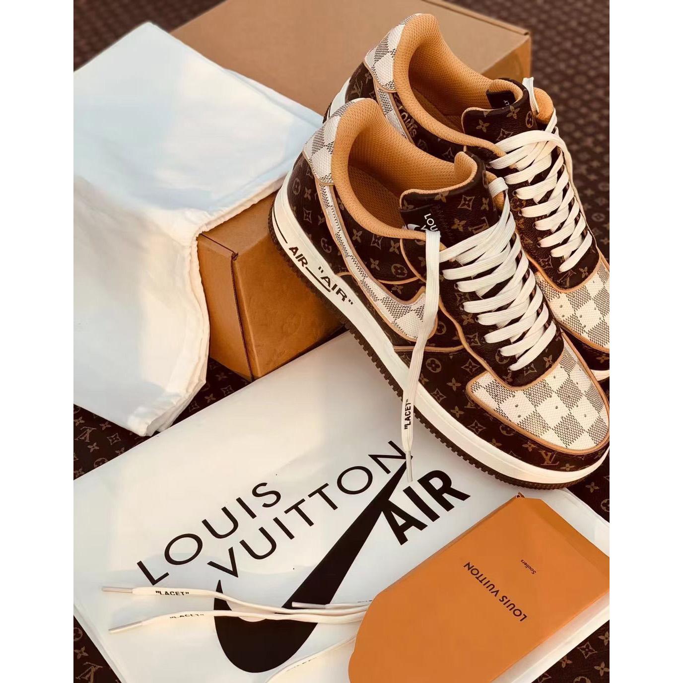 Louis Vuitton x Nike Air Force 1 Sneaker(Upon UK Size) - DesignerGu