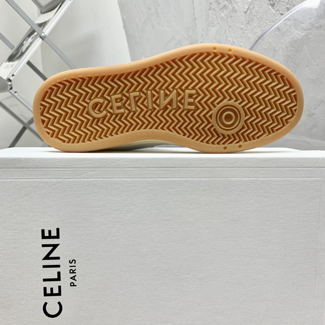 Celine CT-02 Mid Sneaker With Velcro In Calfskin - DesignerGu