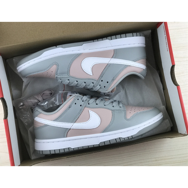 Nike Dunk Low “Pink / Grey” Sneakers     DM8329-600 - DesignerGu