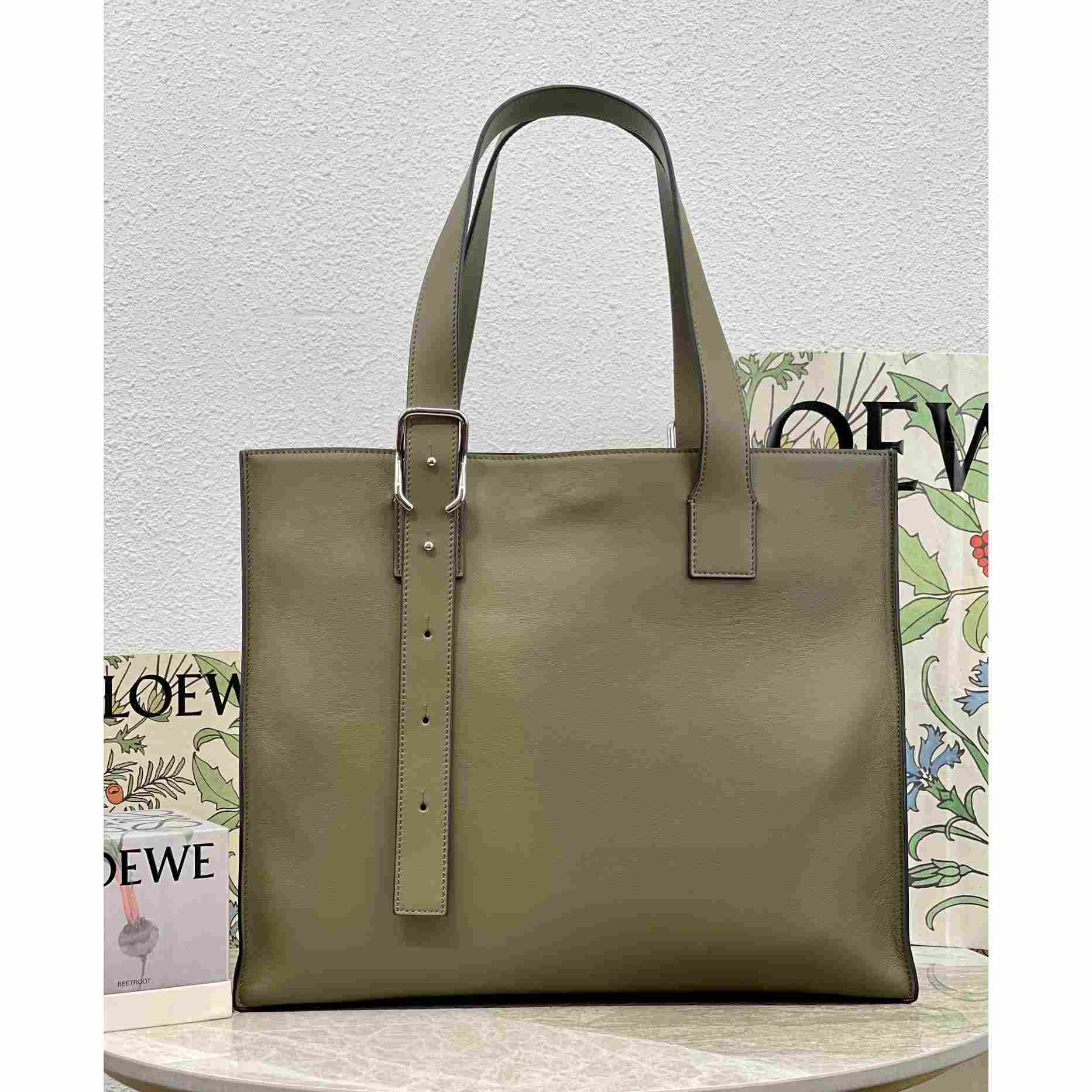 Loewe Buckle Horizontal Tote In Classic Calfskin(38.7-32.9-9.2cm) - DesignerGu