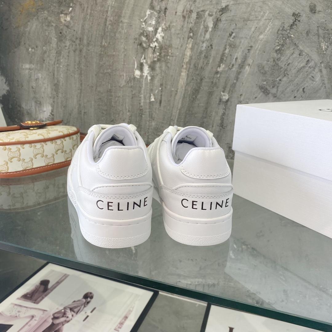 Celine Trainer Low Lace-Up Sneaker In Calfskin - DesignerGu