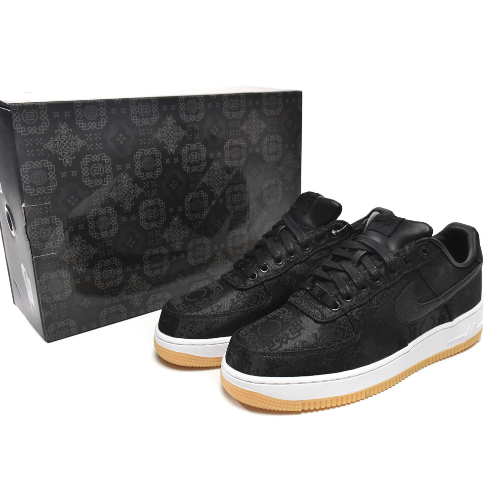 Nike Air Force 1 Low Fragment Design x Clot Black Silk Sneaker     CZ3986-001 - DesignerGu