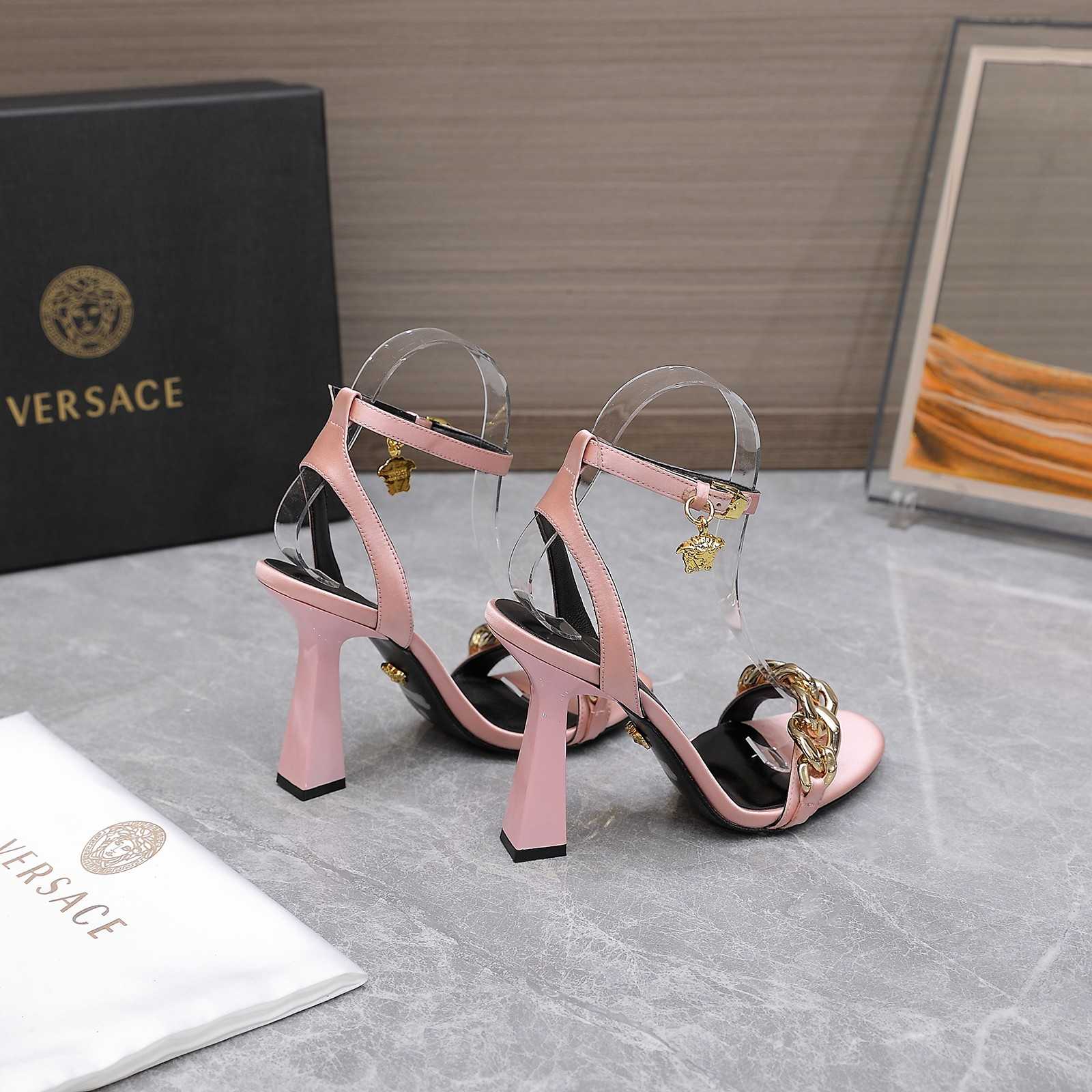 Versace Medusa Chain High Heel Sandals - DesignerGu