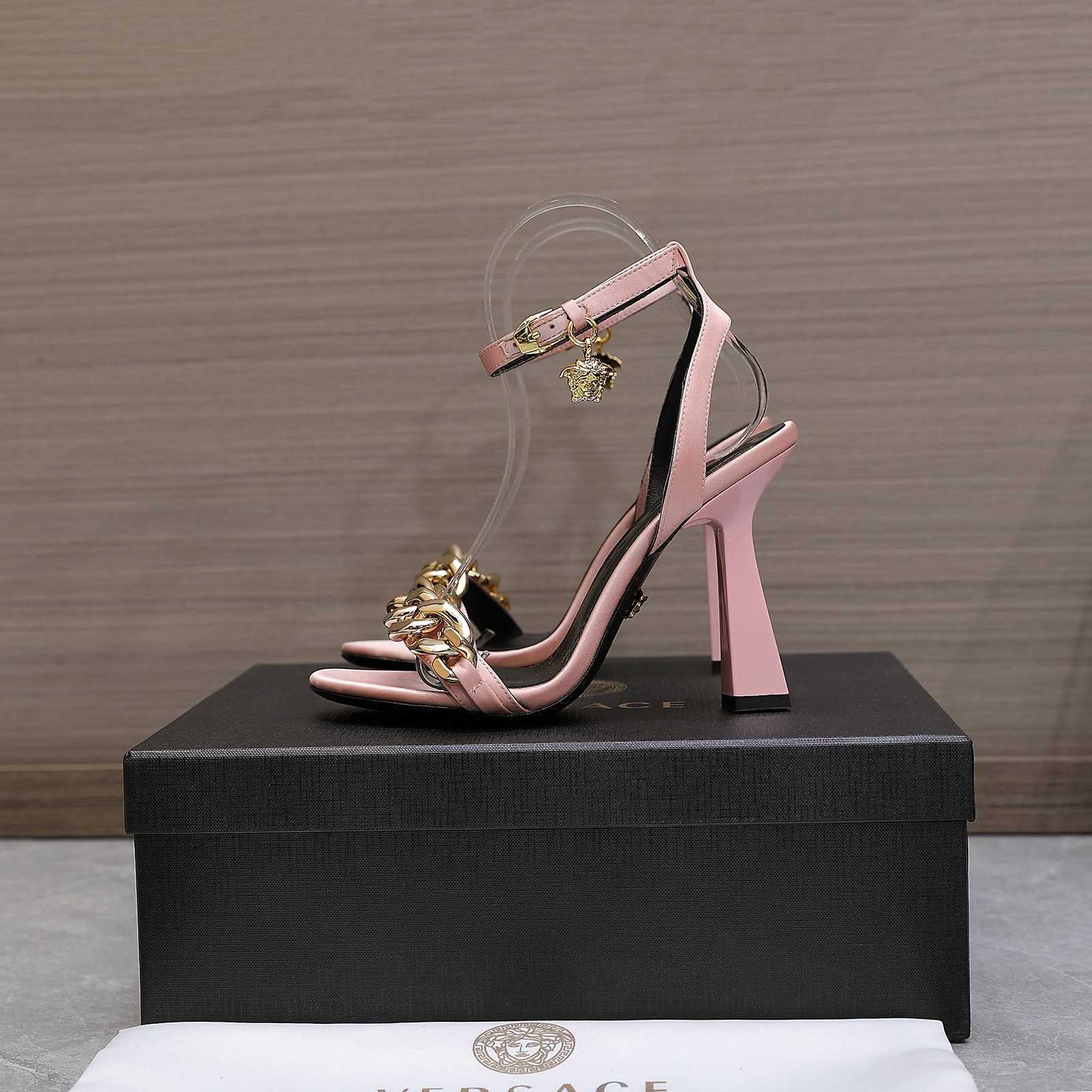 Versace Medusa Chain High Heel Sandals - DesignerGu