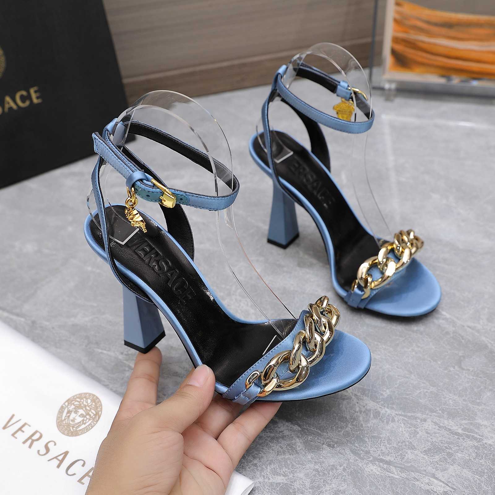 Versace Medusa Chain High Heel Sandals - DesignerGu