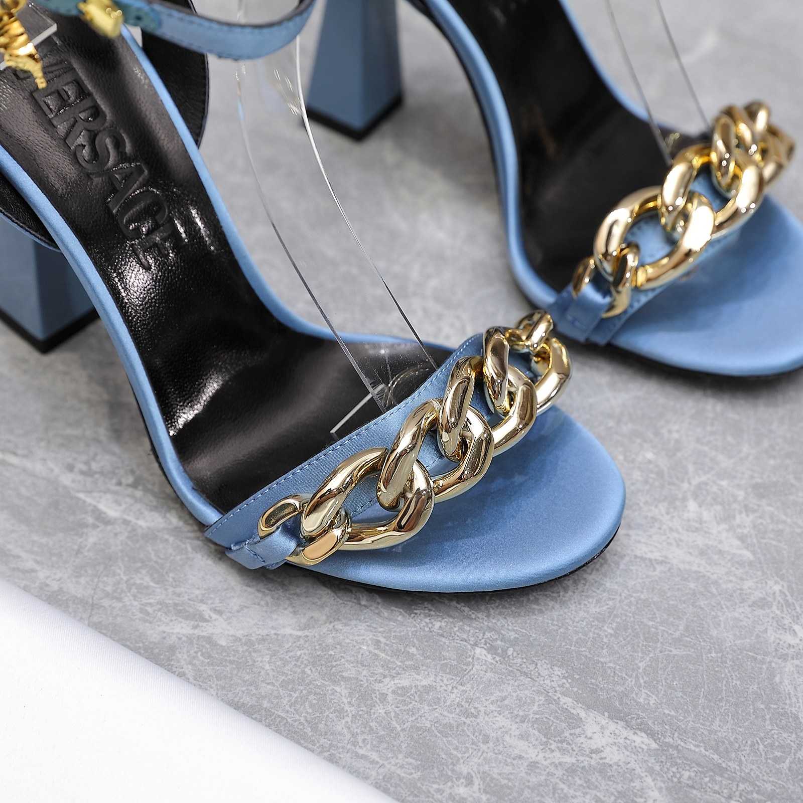 Versace Medusa Chain High Heel Sandals - DesignerGu