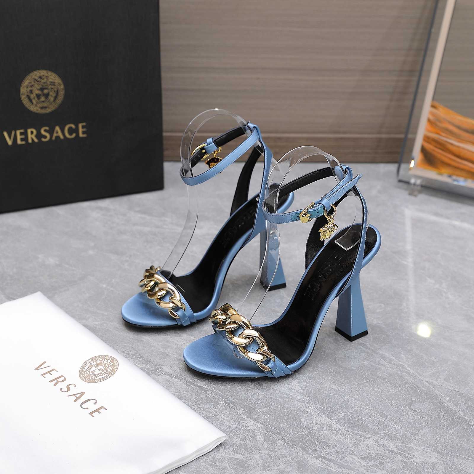 Versace Medusa Chain High Heel Sandals - DesignerGu