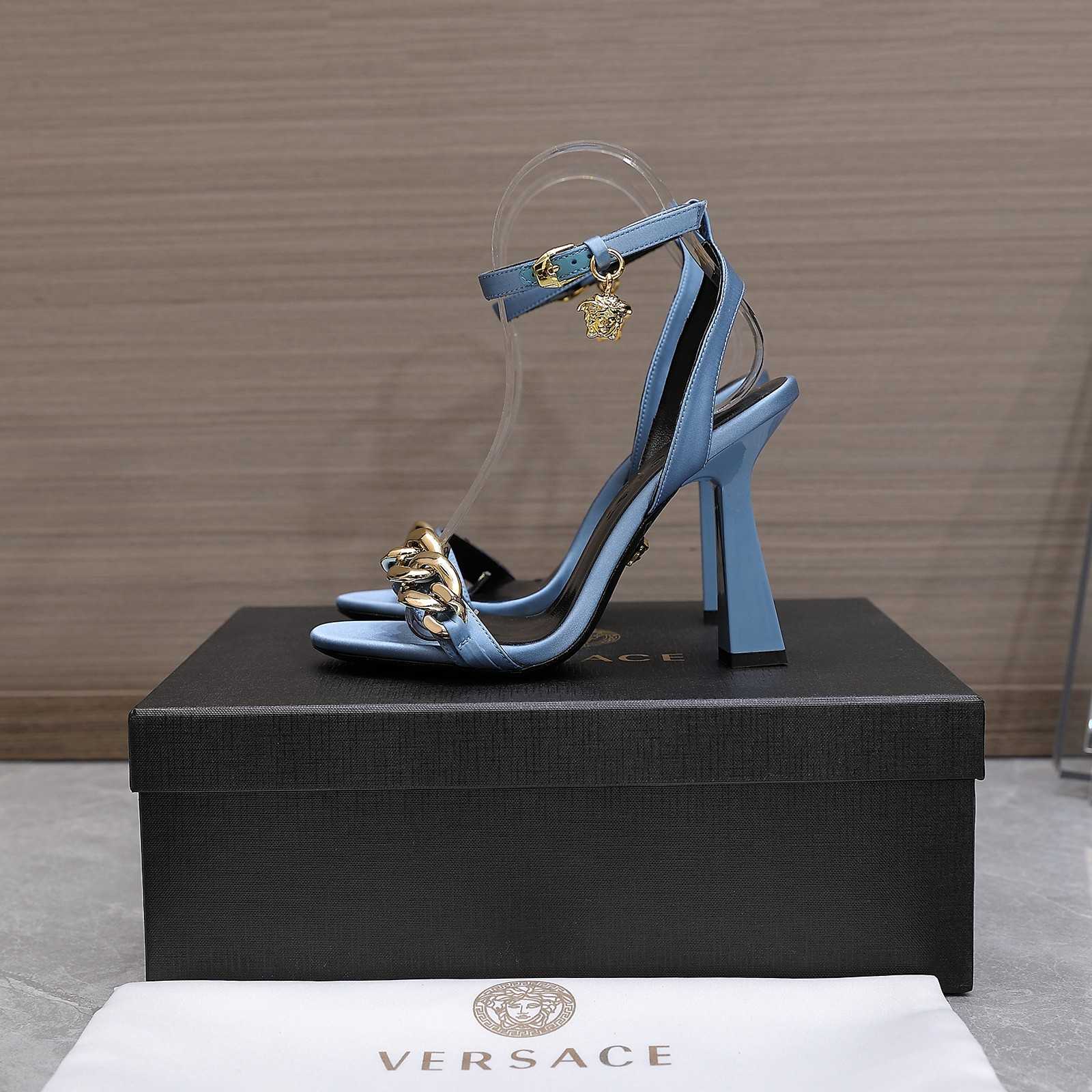 Versace Medusa Chain High Heel Sandals - DesignerGu