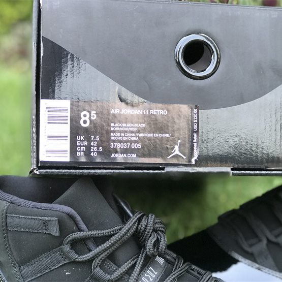 Air Jordan 11 “Blackout” Sneaker     378037-005 - DesignerGu