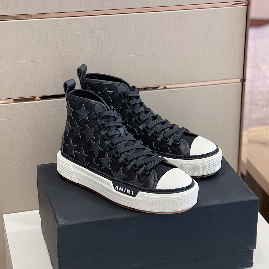 Amiri Stars Court HI High Top Sneaker - DesignerGu