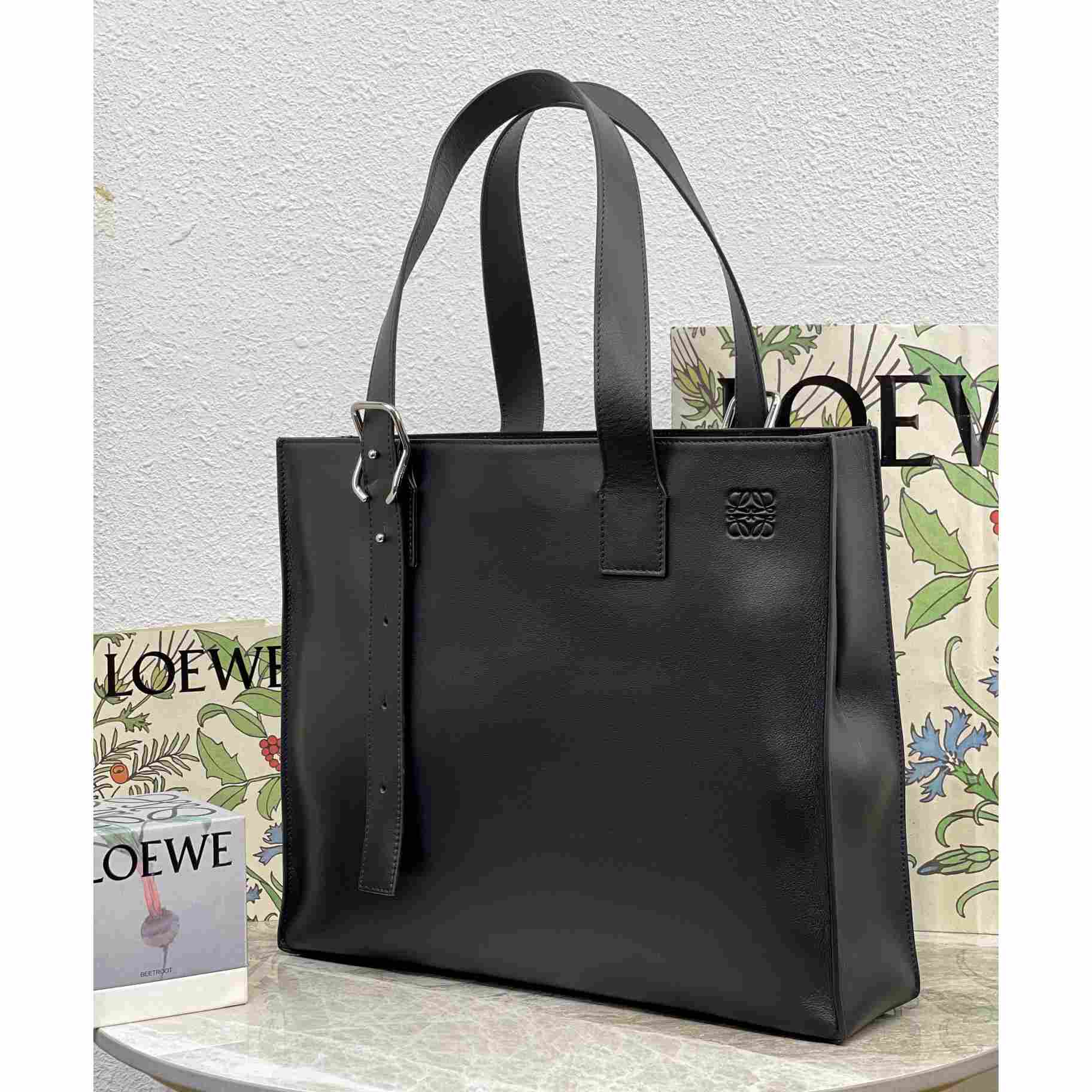 Loewe Buckle Horizontal Tote In Classic Calfskin(38.7-32.9-9.2cm) - DesignerGu