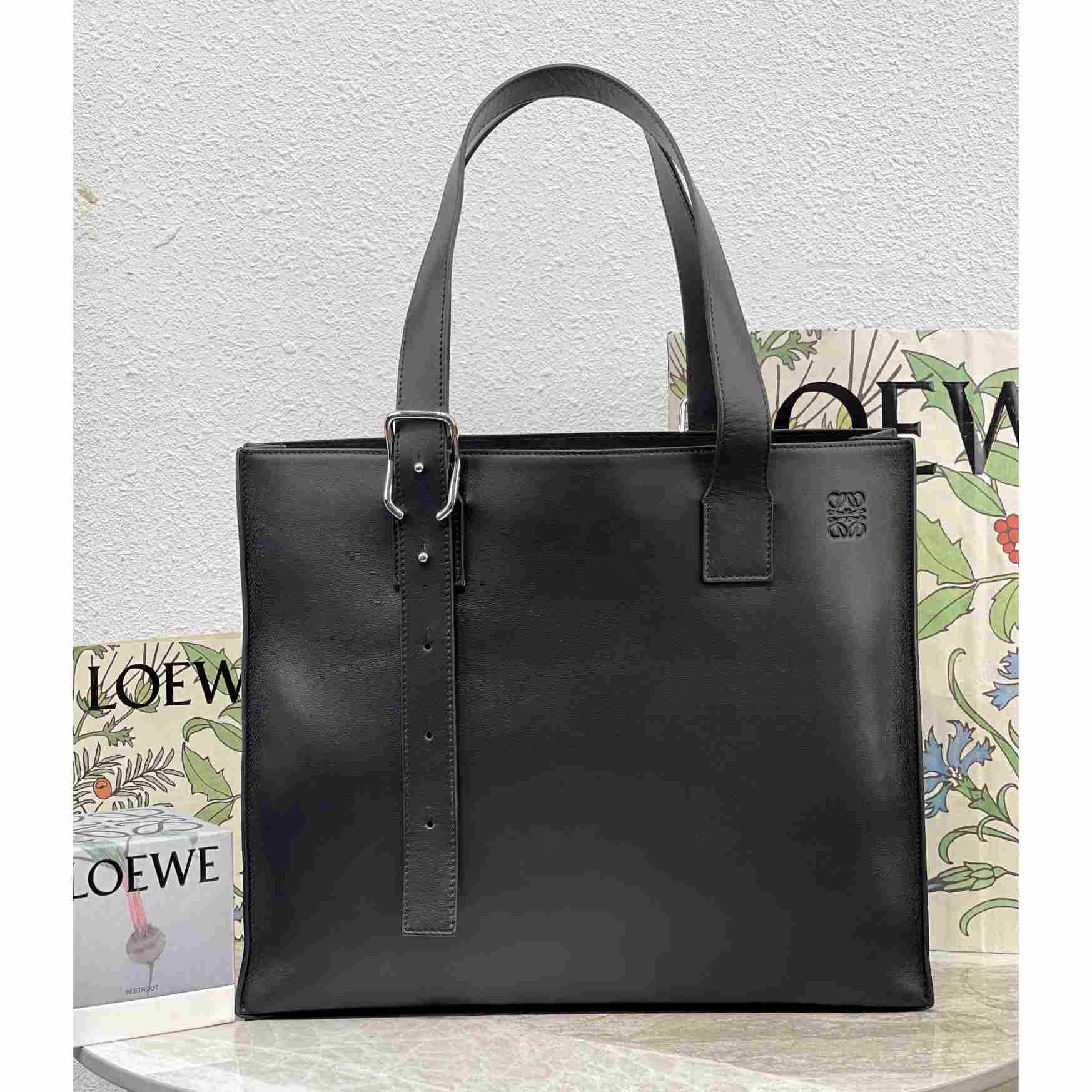 Loewe Buckle Horizontal Tote In Classic Calfskin(38.7-32.9-9.2cm) - DesignerGu