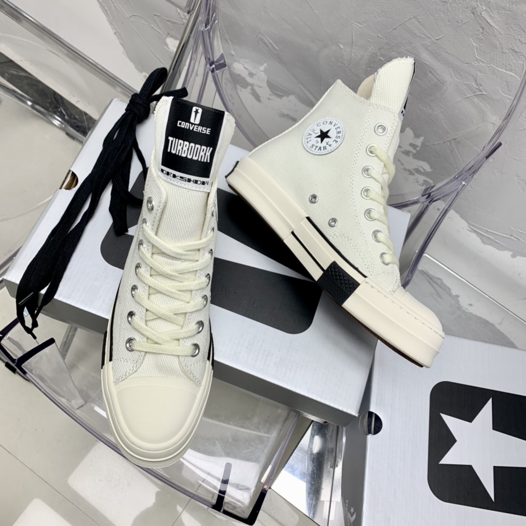 Rick Owensx Converse x  Drkshdw Drkstar Hi Sneakers - DesignerGu