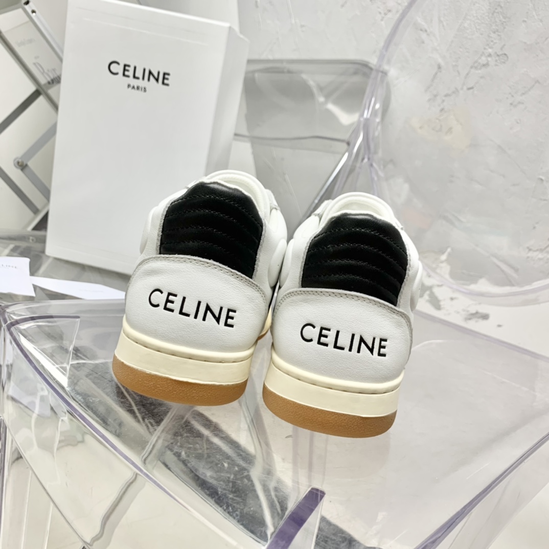 Celine CT-02 Mid Sneaker With Velcro In Calfskin - DesignerGu