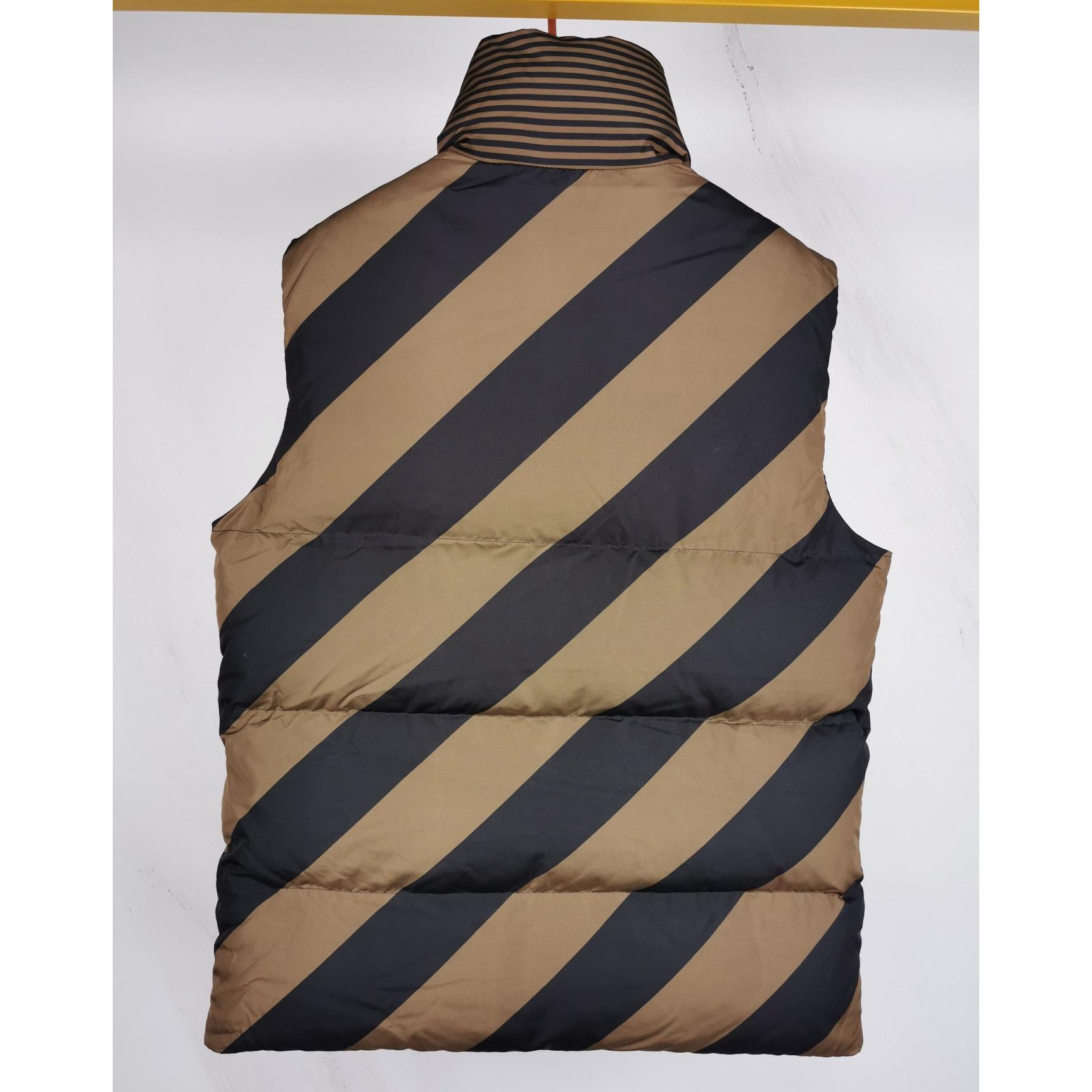 Fendi Gilet Brown Nylon Vest - DesignerGu