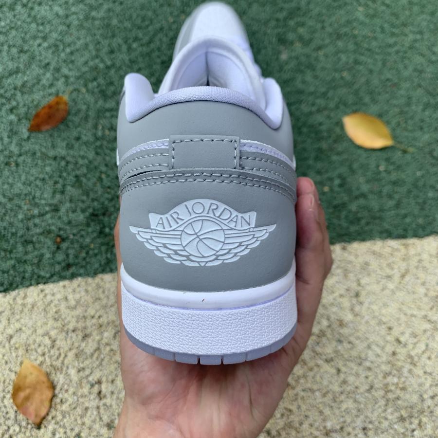 Air Jordan 1 Low White Wolf Grey Sneaker    DC0774-105 - DesignerGu