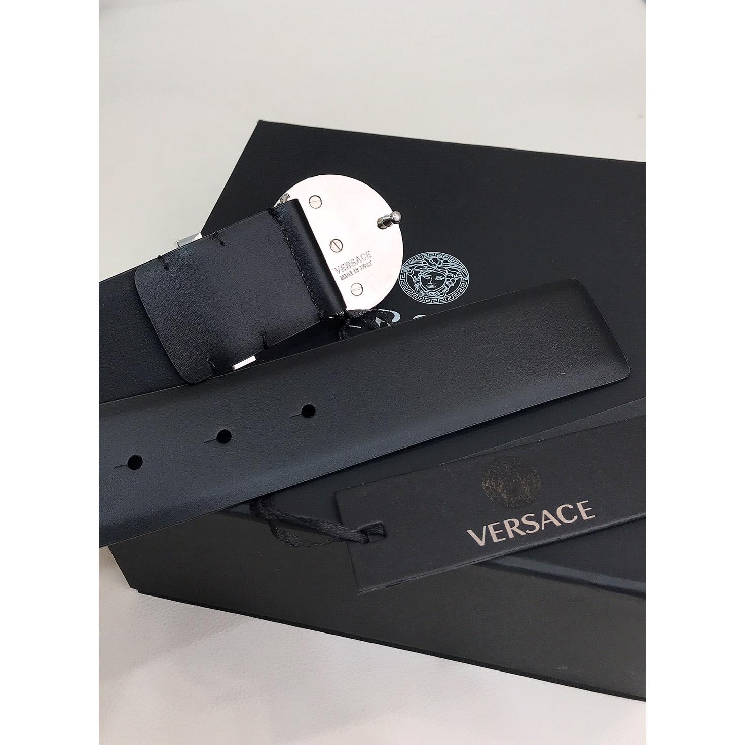 Versace Enamel Medusa Biggie Belt   40mm - DesignerGu